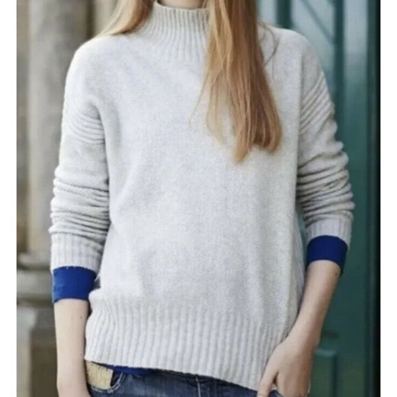 Anthropologie Angel of the North Sweater Womens Small Gray Mock Neck Pullover - Picture 1 of 8